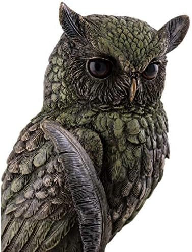 Top Collection Eagle Owl Book Statue - 875-Inch Cold Cast Bronze Collectible