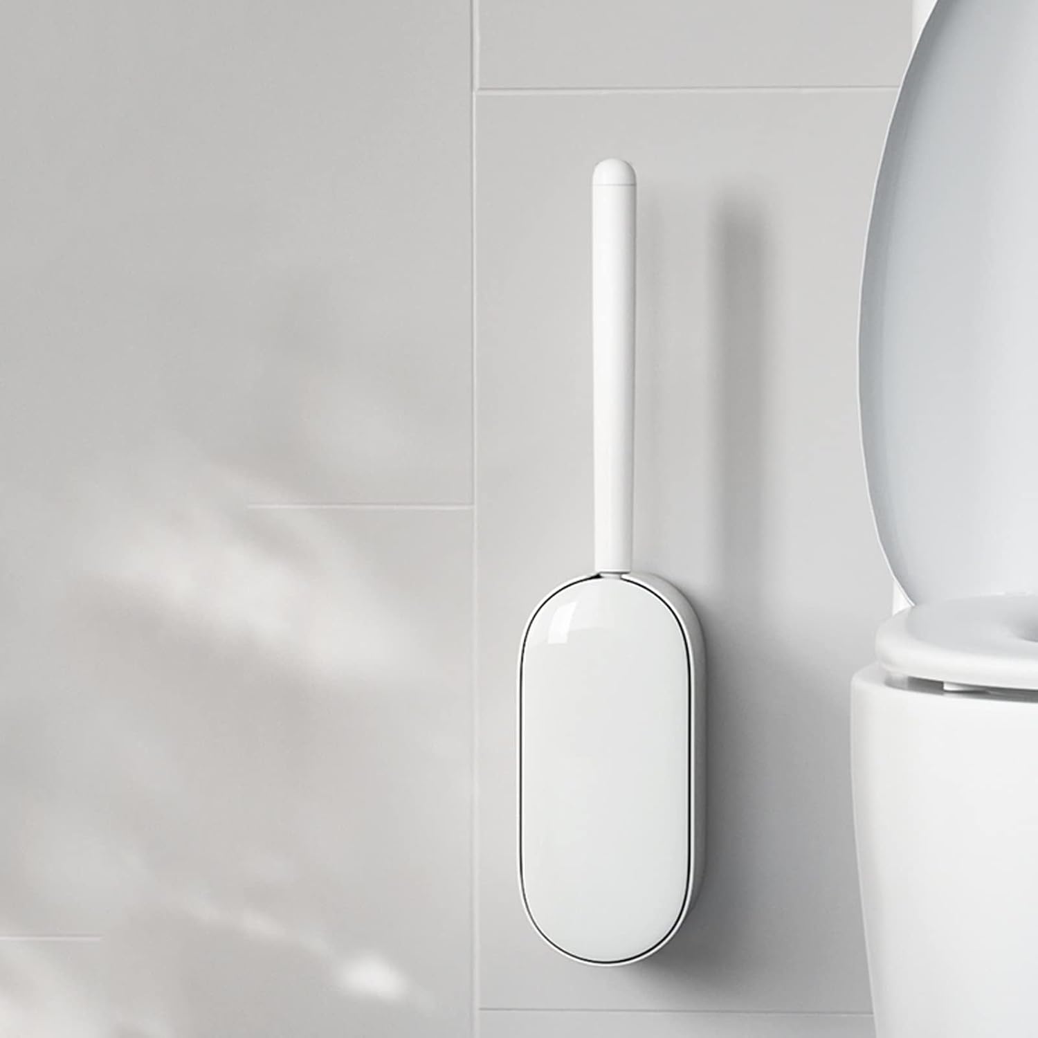 TOMYEUS Toilet Brush with Wall-Mounted Base 1