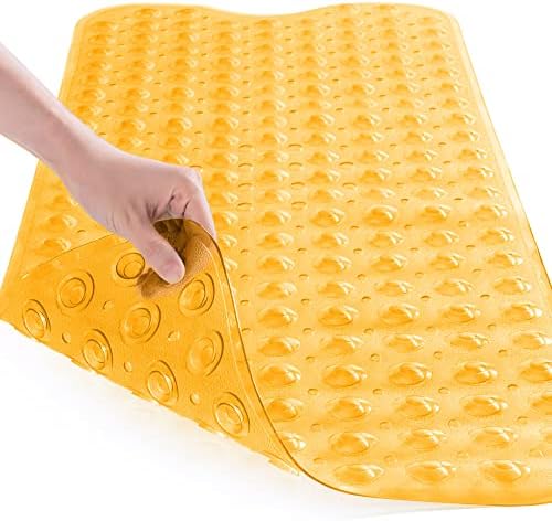 ROSMARUS Non-Slip Shower Mat 16x39 Inch Yellow
