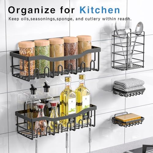 FGSAEOR 14 Pack Adhesive Shower Caddy Hooks
