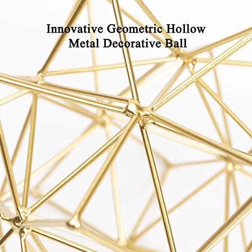 YiLifebes Metal Geometric Table Decor Sculpture Gold Finish
