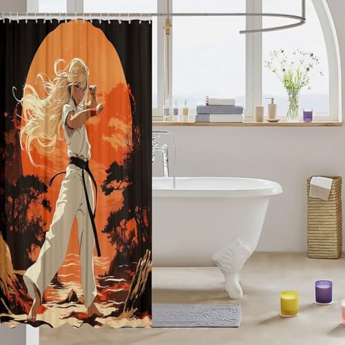 Feelyou Kids Samurai Shower Curtain Set 1