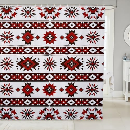 Feelyou Bohemian Bath Curtain Set 72x72 Native American Design