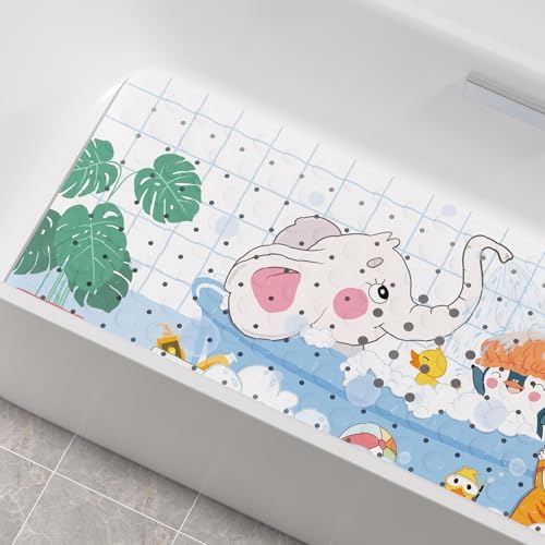 AmazerBath Baby Bath Mat with Suction Cups and Cartoon Design