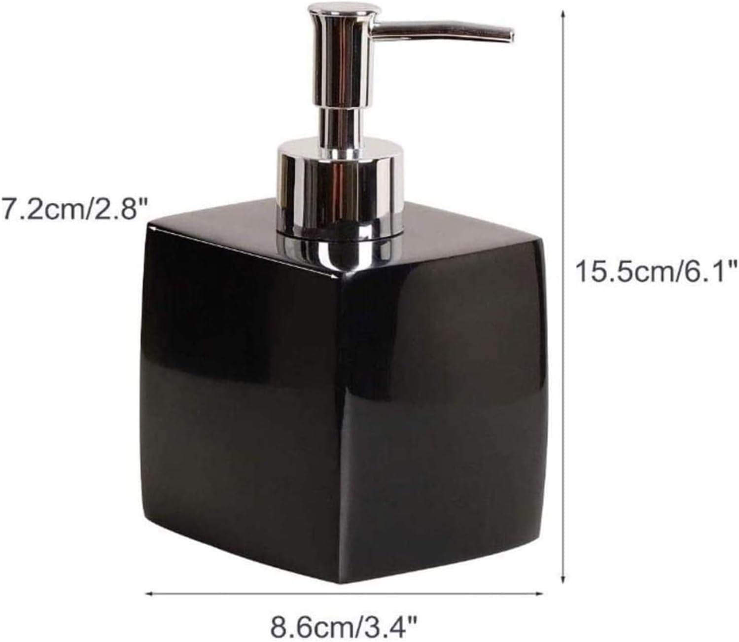 WZBNHYU Square Soap Dispenser Set Black