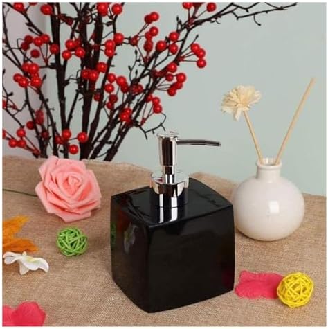 WZBNHYU Square Soap Dispenser Set Black