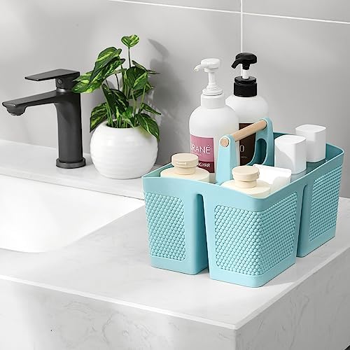 Rejomiik Portable Shower Caddy with Handle - Blue