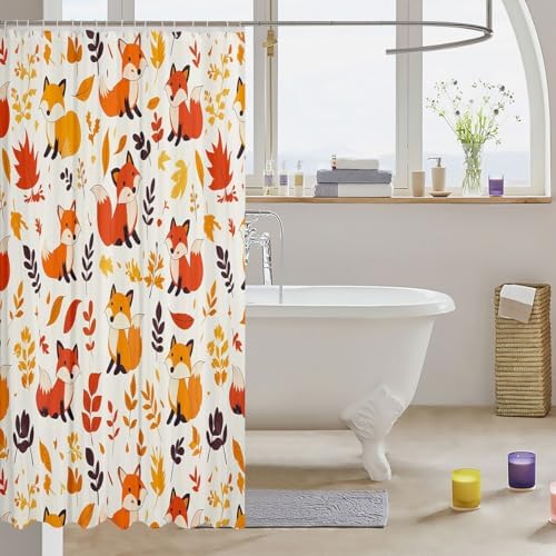 Feelyou Fox Shower Curtain Set 72x78 Nature Wildlife 1