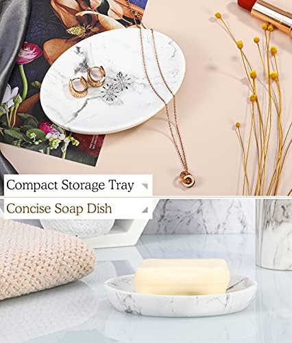 Luxspire Soap Dish with Marble Pattern