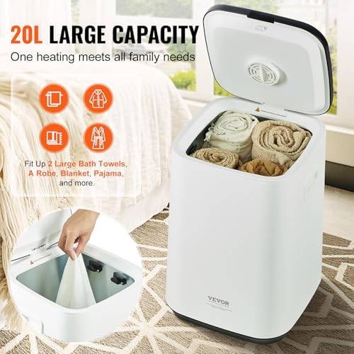 VEVOR Towel Warmer 20L with 24h Delay and Auto Shut Off