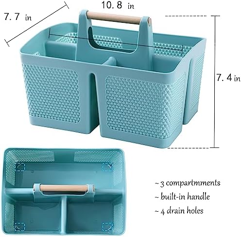 Rejomiik Portable Shower Caddy with Handle - Blue