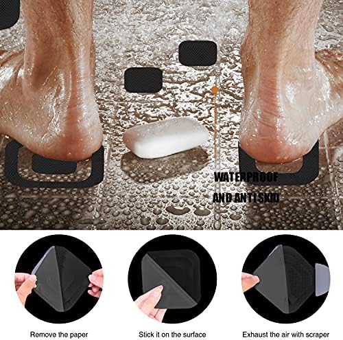 Non-Slip Bathtub Stickers Set Black 72 PCS