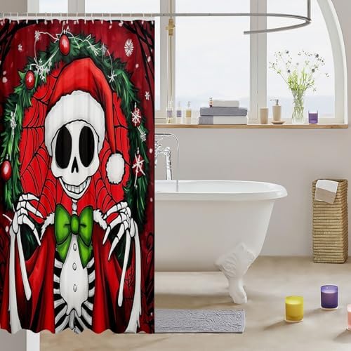 Feelyou Christmas Shower Curtain Set 72x72