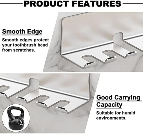 Electric Toothbrush Holder - 5 Slots SUS304 Stainless Steel Wall Mounted