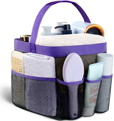 Attmu Portable Mesh Shower Caddy with 8 Pockets
