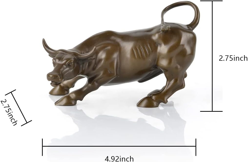 Fairyville Wall Street Bull Statue - Bronze Sculpture