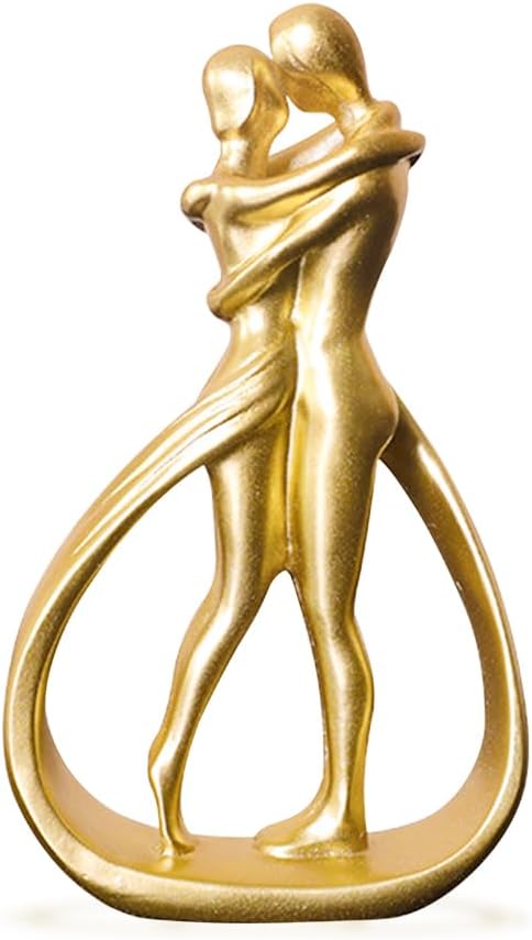 Zayookey Lovers Hug Statue Romantic Couple Sculpture