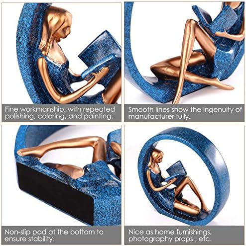 HW 2PCS 11H Girl Statues for Home Decor