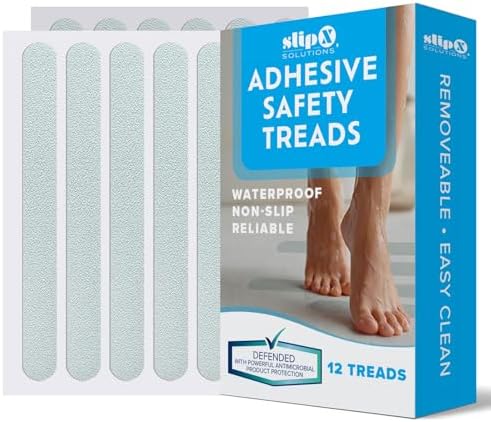 SlipX Solutions Adhesive Anti-Slip Treads 12 Pack Clear 75 x 075