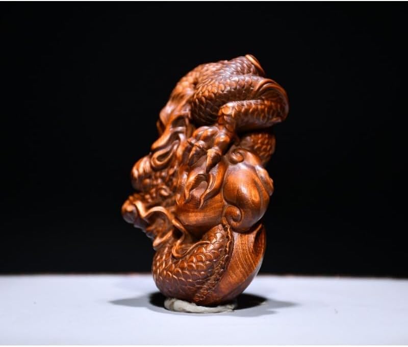 Handcrafted Boxwood Zodiac Dragon Statue