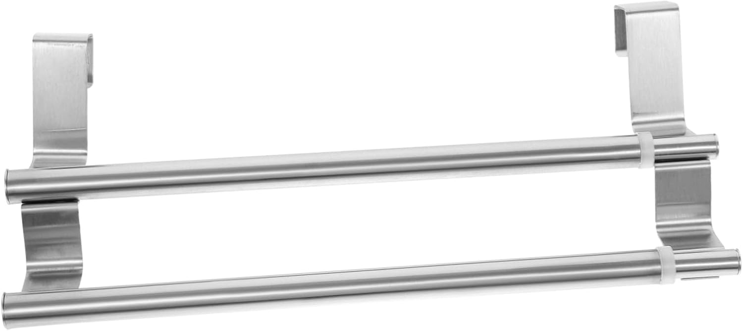 Adjustable Towel Rack for Bathroom with Dual Rod Design