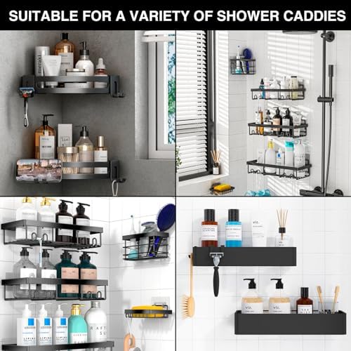FGSAEOR 14 Pack Adhesive Shower Caddy Hooks