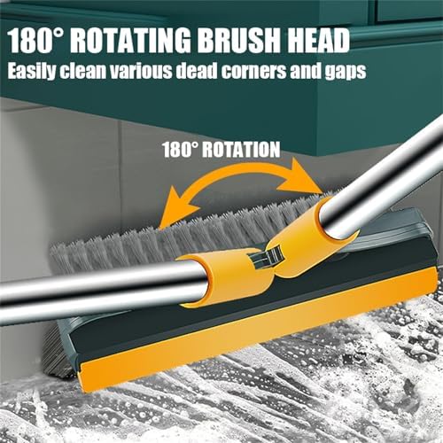 Diulala 3 in 1 Toilet Brush with Rotating Head and Squeegee