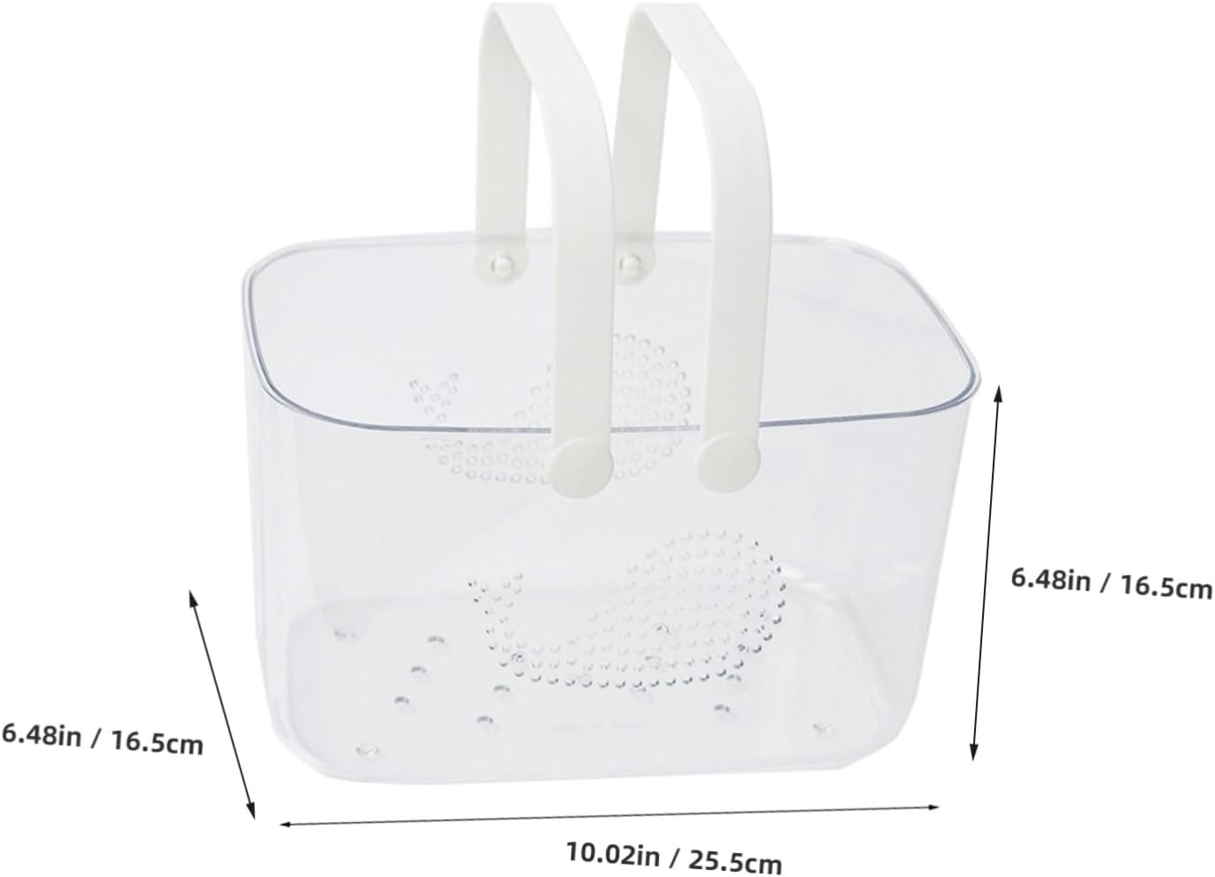 LIFKOME Plastic Bath Basket with Handle Organizer