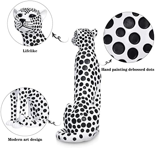 Quoowiit Leopard Sculpture for Home Decor