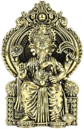Small Superfine Brass Ganesha Statue Lalbaugcha Raja Pooja Idol