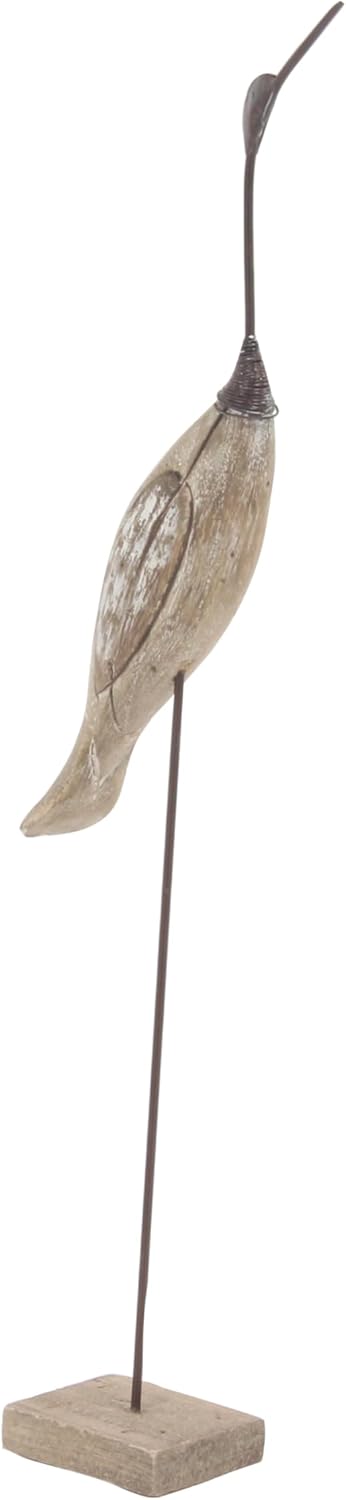 Deco 79 Coastal Bird Sculptures Set of 2