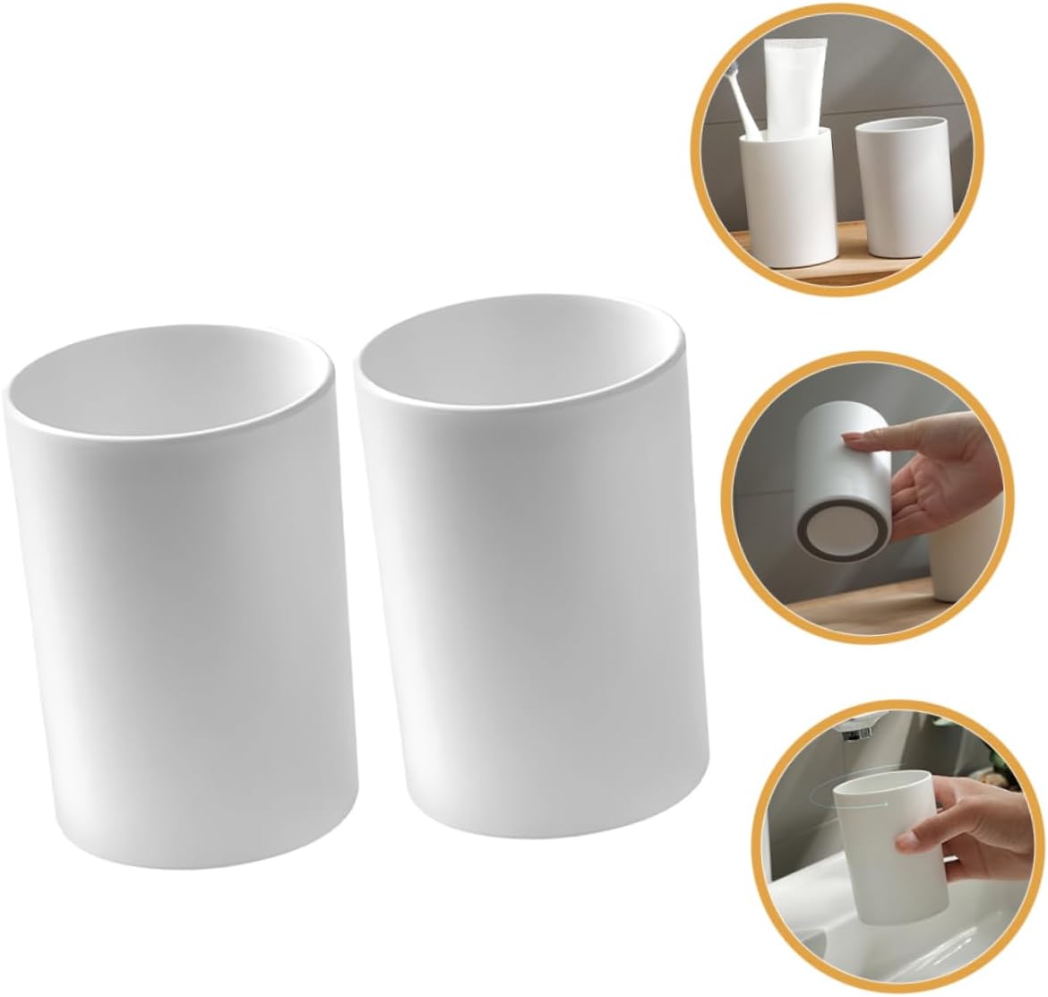 Garneck Unbreakable Toothbrush Cup Set for Travel