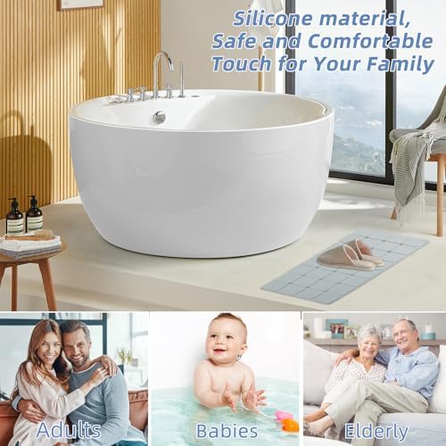 MeimeiDe Non-Slip Silicone Bathtub Mat 15 x 28