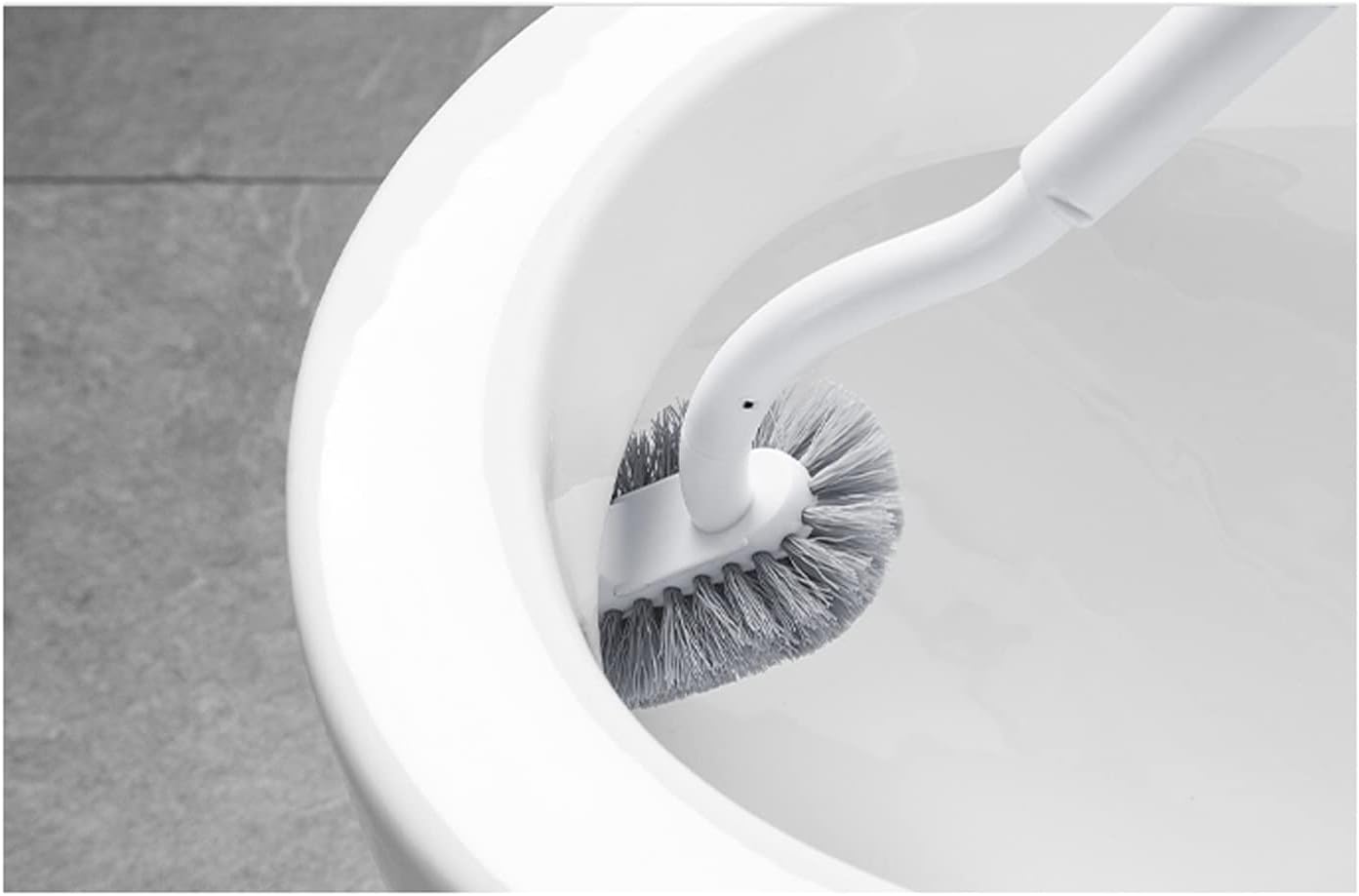 TOMYEUS Toilet Brush with Wall-Mounted Base 1