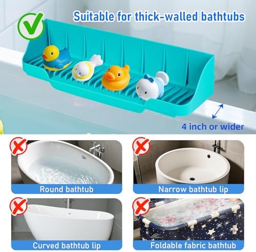 Soxcivise Bath Splash Guard with 6 Suction Cups - Green