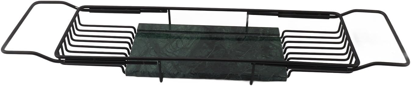 Fafeicy Metal Marble Bathtub Rack - Space Saving Anti Slip