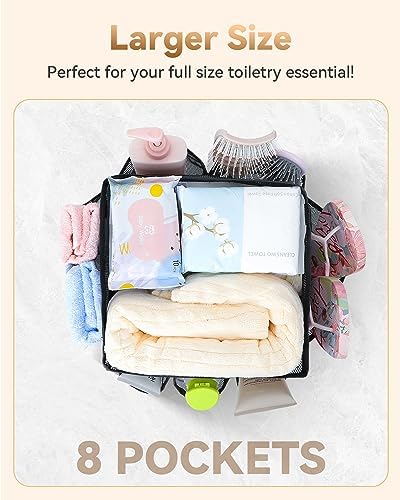 Temede Mesh Shower Caddy Tote with 8 Pockets