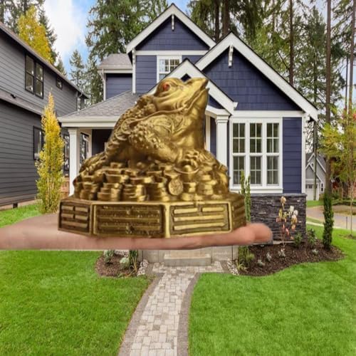 Ecqizer Feng Shui Money Frog Statue