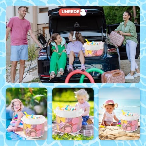 UNEEDE Bath Toy Organizer with Wall Mount and Floor Stand