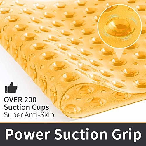 ROSMARUS Non-Slip Shower Mat 16x39 Inch Yellow