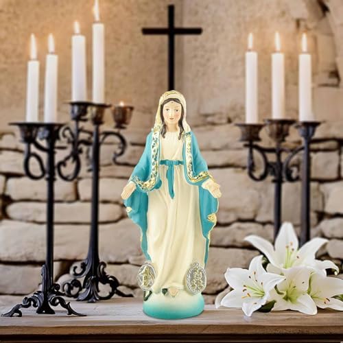 Our Lady of The Immaculate Conception Resin Statue - 484 Hand-Painted Catholic Sculpture