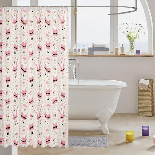 Feelyou Santa Claus Shower Curtain Set 72x78