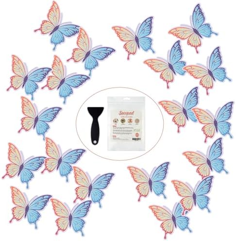 Secopad 20 PCS Non Slip Butterfly Bathtub Stickers