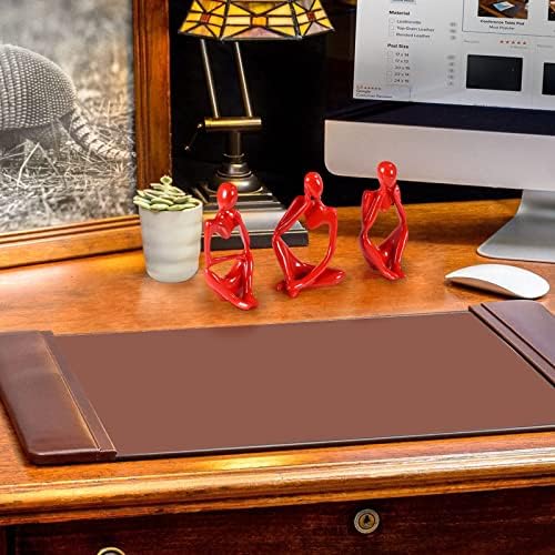 Thinker Statue Gold Resin Abstract Art Sculpture Red 1