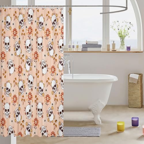 Feelyou Halloween Shower Curtain Set 72x78 Kids Spider Web