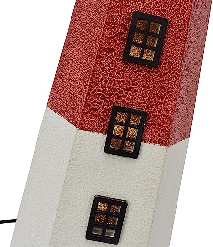 K KILIPES USB Powered Wooden Lighthouse Decor