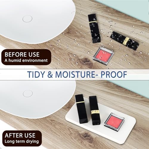 4PCS Water Absorbing Stone Tray for Bathroom and Kitchen
