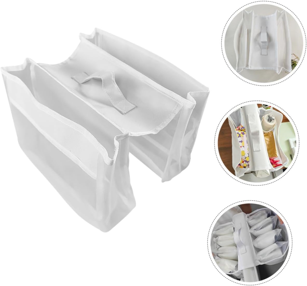 Luxshiny Saddle Shape Bath Storage Organizer