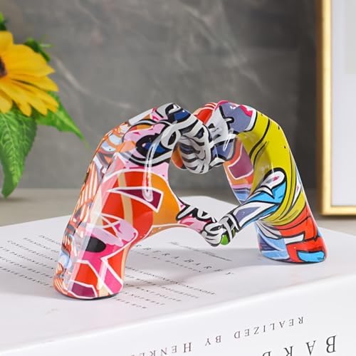 Personalized Graffiti Heart Decor Figurine for Home and Office