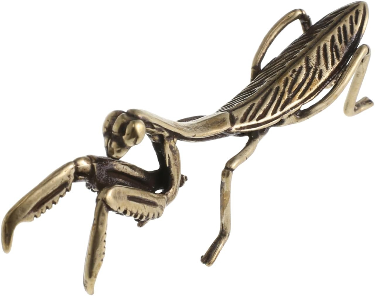 TOYANDONA Brass Mantis Sculpture - Golden Desktop Decor